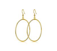 Boucles d'oreilles créoles en argent sterling/or rose/plaqué or pour femmes 40 50 60 mm, 60 mm, Argent sterling, Pas de gemme