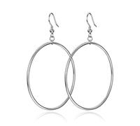 Boucles d'oreilles créoles en argent sterling/or rose/plaqué or pour femmes 40 50 60 mm, 70 mm, Argent sterling, Pas de gemme