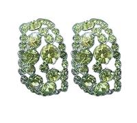 Boucles d'oreilles créoles en diamants créées en laboratoire pour femmes,plein de diamants, cristal, tempérament, personnalité, boucle d'oreille diamant Boucles D'Oreilles Femme Pendantes