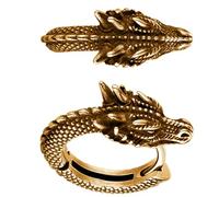 Boucles d'oreilles créoles en forme de dragon - Style de rue - Style hip-hop - En acier inoxydable - Unisexe