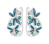 Boucles d'oreilles créoles en forme de libellule - Clous d'oreilles minimalistes en argent pour une tenue professionnelle et de soirée