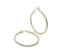 Boucles d'oreilles créoles en or 18 carats 2 mm Design strié élégant et confortable - 2 g or 18 carats