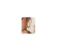 Boucles d'oreilles créoles en or mat de luxe pour femme - Grandes boucles d'oreilles créoles dorées avec broches en argent S925 - Boucles d'oreilles épaisses et délicates - Boucles d'oreilles rondes