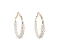Boucles d'oreilles créoles en perles européennes et américaines pour femmes, bijoux d'oreille à tempérament exagéré en argent S925