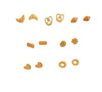 Boucles d'oreilles créoles extra larges pour femme - Jolies boucles d'oreilles pour femme - Pain drôle - Petits clous d'oreilles mignons, taille unique, Plastique, Pas de gemme