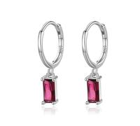 Boucles D'oreilles Créoles Géométriques Carrées En Argent Sterling 925, 6 Couleurs, Zircones Cubiques, Pour Femmes, Élégantes, Chics, Bijoux De Fête