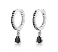 Boucles D'oreilles Créoles Géométriques En Argent Sterling 925 Avec Pendentif En Forme De Goutte D'eau Pour Femme, Bijoux Punk Rock Simples
