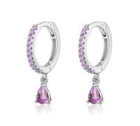 Boucles D'oreilles Créoles Géométriques En Argent Sterling 925 Avec Pendentif En Forme De Goutte D'eau Pour Femme, Bijoux Punk Rock Simples