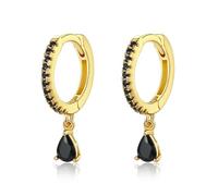 Boucles D'oreilles Créoles Géométriques En Argent Sterling 925 Avec Pendentif En Forme De Goutte D'eau Pour Femme, Bijoux Punk Rock Simples