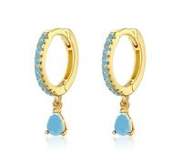 Boucles D'oreilles Créoles Géométriques En Argent Sterling 925 Avec Pendentif En Forme De Goutte D'eau Pour Femme, Bijoux Punk Rock Simples