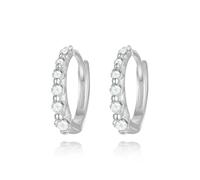 Boucles D'oreilles Créoles Géométriques En Argent Sterling 925 Pour Femmes, Bijoux Fins Pour Fête De Mariage S925