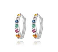 Boucles D'oreilles Créoles Géométriques En Argent Sterling 925 Pour Femmes, Bijoux Fins Pour Fête De Mariage S925