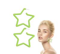 Boucles d'oreilles créoles Grande étoile | Boucles d'oreilles Pendantes Amusantes | Boucles d'oreilles créoles exagérées en Acrylique Mignonnes pour Femmes, Boucles d'oreilles Chic Stage