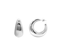Boucles d'oreilles créoles Heideman Naima pour femme en acier inoxydable avec fermoir enfichable, 21 mm, Acier inoxydable, Pas de pierre précieuse