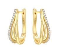 Boucles d'oreilles créoles incurvées triple - Clous minimalistes en argent pour une tenue professionnelle et de soirée