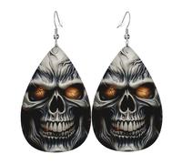 Boucles d'oreilles créoles légères en cuir avec deux éléphants pour femme, One Size, Simili cuir, Pas de pierre précieuse