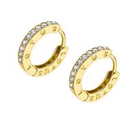 Boucles Doreilles Créoles Lotus Silver Pour Femmes, Zircone, Argent Véritable 925 Jlp1887-4-4