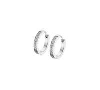 Boucles d'oreilles créoles - Lotus Style - LS2329-4/1 - Acier argenté - Oxyde de zirconium - Femme