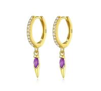Boucles D'oreilles Créoles Minimalistes En Argent Sterling 925 Et Zircones Cubiques Pour Femmes, Bijoux De Fête De Mariage
