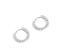 Boucles d'oreilles créoles minimalistes en argent sterling 925 pour femmes, design géométrique, cercle, texture, or, accessoires bijoux