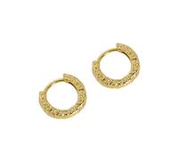 Boucles d'oreilles créoles minimalistes en argent sterling 925 pour femmes, design géométrique, cercle, texture, or, accessoires bijoux