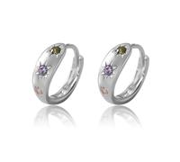 Boucles D'oreilles Créoles Minimalistes Tendance En Argent Sterling 925 Pour Femmes, Bijoux Fins S925 Pour Fête Et Anniversaire