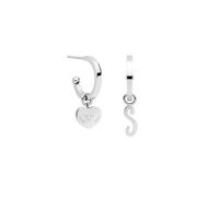 Boucles d'oreilles créoles - MR WONDERFUL - Modèle S - Argent 925 - Lettres magiques - Mixte