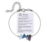 Boucles d'oreilles créoles occidentales Taureau Gémeaux Cancer Sagittaire Pierre naturelle Bn0155-08e, taille unique, Pierre, Pas de gemme