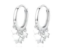 Boucles D'oreilles Créoles Originales En Argent 925 Avec Pompon En Forme D'étoile, Bijoux De Mariage En Argent Sterling 925, Cadeau Idéal