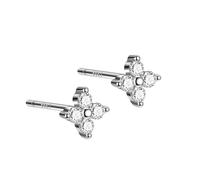 Boucles d'oreilles créoles pendantes en oxyde de zirconium pour femme, clous d'oreilles en argent sterling S999, lavables et sans sommeil, bouchons d'oreilles anti-blocage, clous d'oreilles
