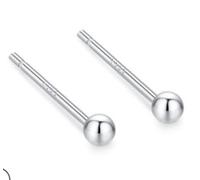Boucles d'oreilles créoles pendantes en zircone, boucles d'oreilles à tige en argent sterling 999, galvanoplastie épaisse, les bouchons d'oreilles n'ont pas besoin d'être retirés
