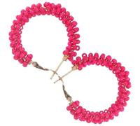 Boucles D'oreilles Créoles Perlées pour Femmes Bohème Légères