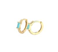 Boucles D'oreilles Créoles Pour Femmes En Argent Sterling 925, Zircones Cubiques Vertes Brillantes, Bijoux Européens De Haute Qualité
