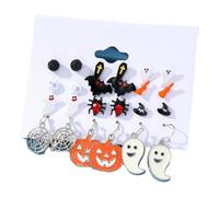 Boucles d'oreilles créoles pour filles avec nos boucles d'oreilles spectaculaires et effrayantes d'Halloween ! Boucles d'oreilles nœud d'amour, taille unique, Métal, Pas de gemme