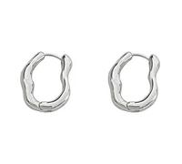 Boucles d'oreilles créoles rétro irrégulières en forme de géométrique, accessoires tendance et simples ornement pour les amateurs de mode, taille unique, comme décrit