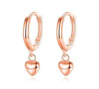 Boucles D'oreilles Créoles Romantiques En Argent Sterling 925 Avec Cœur Pour Femme, Bijoux Fins Pour Fête De Mariage Ou Anniversaire