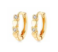 Boucles D'oreilles Créoles Romantiques En Argent Sterling 925 Avec Cœur Pour Fille, Cadeau D'anniversaire, Bijoux Fins