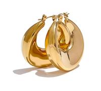 Boucles D'oreilles Créoles Rondes Creuses Minimalistes Et Élégantes De Qualité Pour Femmes, Bijoux Résistants À L'eau