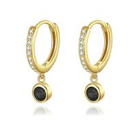 Boucles D'oreilles Créoles Rondes En Argent Sterling 925 Pour Femmes, Bijoux De Fête De Mariage, Couleur Vive Et Éclatante
