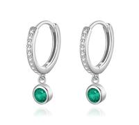 Boucles D'oreilles Créoles Rondes En Argent Sterling 925 Pour Femmes, Bijoux De Fête De Mariage, Couleur Vive Et Éclatante