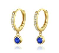 Boucles D'oreilles Créoles Rondes En Argent Sterling 925 Pour Femmes, Bijoux De Fête De Mariage, Couleur Vive Et Éclatante