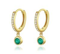 Boucles D'oreilles Créoles Rondes En Argent Sterling 925 Pour Femmes, Bijoux De Fête De Mariage, Couleur Vive Et Éclatante