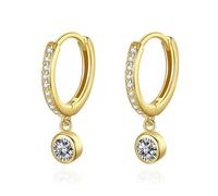 Boucles D'oreilles Créoles Rondes En Argent Sterling 925 Pour Femmes, Bijoux De Fête De Mariage, Couleur Vive Et Éclatante