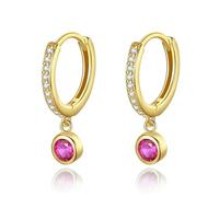 Boucles D'oreilles Créoles Rondes En Argent Sterling 925 Pour Femmes, Bijoux De Fête De Mariage, Couleur Vive Et Éclatante