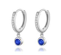 Boucles D'oreilles Créoles Rondes En Argent Sterling 925 Pour Femmes, Bijoux De Fête De Mariage, Couleur Vive Et Éclatante