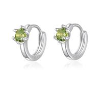 Boucles D'oreilles Créoles Rondes En Argent Sterling 925 Pour Femmes, Bijoux Fins S925, Pour Fêtes