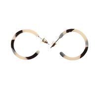 Boucles d'oreilles créoles rondes imitation léopard en acrylique pour femme - Jolies boucles d'oreilles pendantes tendance