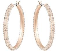 Boucles d'oreilles créoles - SWAROVSKI - Stone Hoop - Cristal - Métal - Doré rose