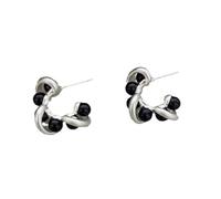 Boucles d'oreilles créoles tendance en forme de C avec des designs rétro, idéales pour les femmes à la mode à la recherche d'accessoires de bijoux uniques, boucles d'oreilles créoles vintage