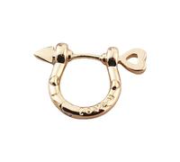 Boucles d'oreilles créoles tendance en forme de lettre - Confortables - Accessoire unisexe pour un usage quotidien et les fêtes - Fournitures élégantes en forme de U, taille unique, Comme décrit